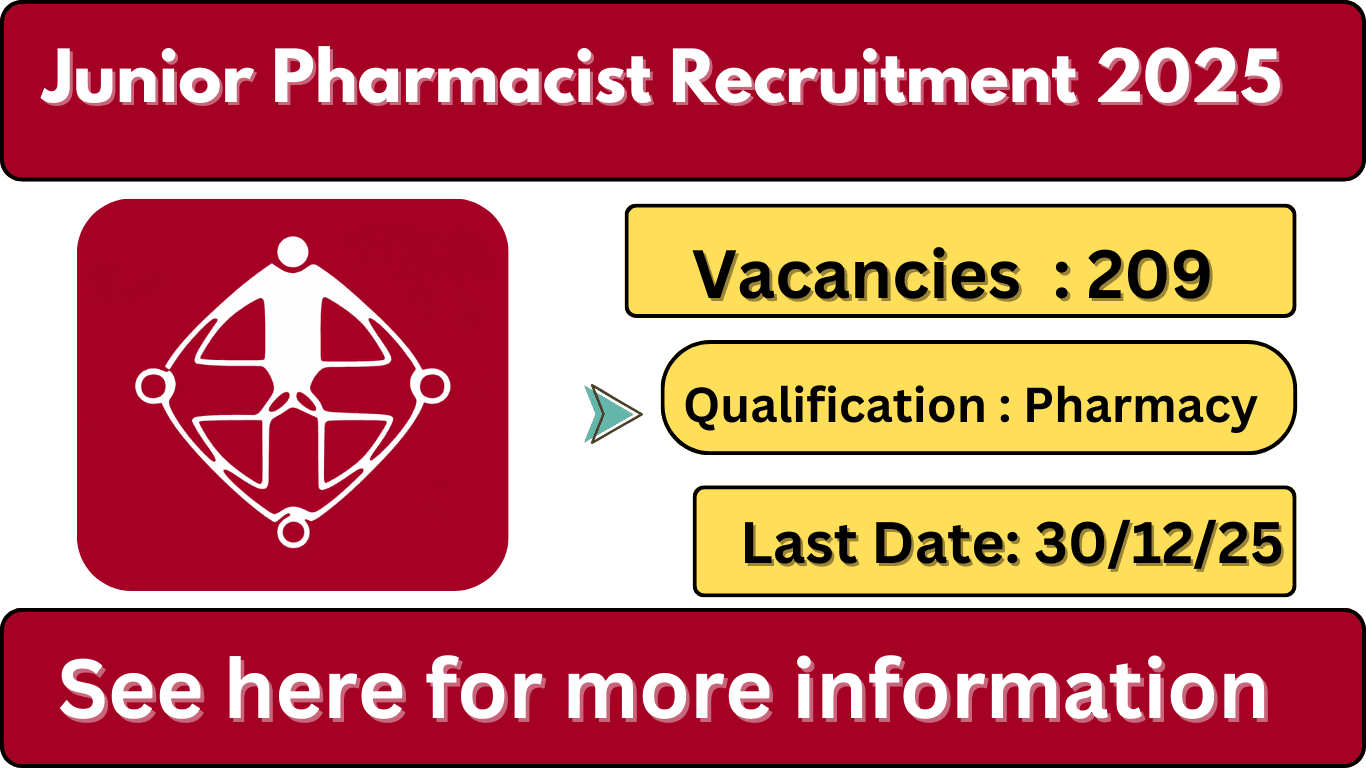 Junior Pharmacist Recruitment 2025